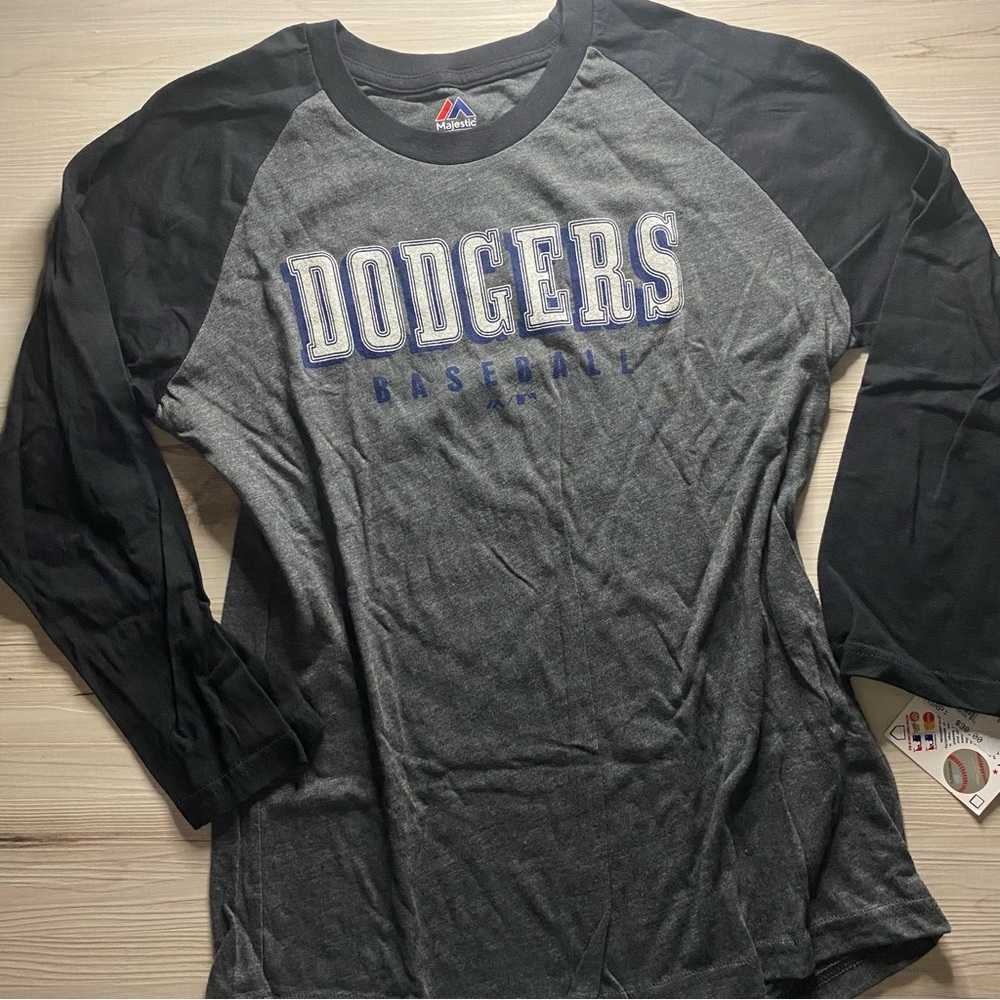 LA Dodgers Baseball Youth 3/4 Sleeve Raglan Tee